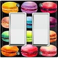 thumbnail image 1 of Metal Light Switch Plate Cover Colorful Macarons French Desserts CAK018, 1 of 13