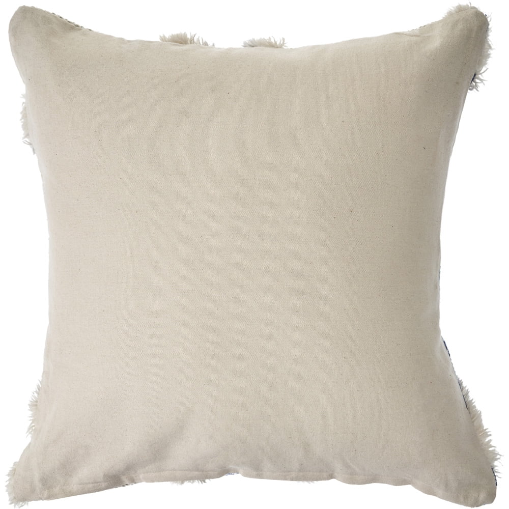 Harlow Hill Vintage Indigo Tribal Southwestern Cotton Blend Throw Pillow Cover, 20" x 20"