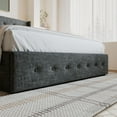thumbnail image 5 of Amolife Queen Size Upholstered Lift up Storage Platform Bed Frame with Fabric Button Tufted Wingback Headboard, Dark Gray, 5 of 12