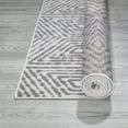 thumbnail image 6 of Ottomanson Diagona Geometric Cubes 8x10 Area Rug, 7'8" x 9'8", Ivory/Gray, 6 of 7