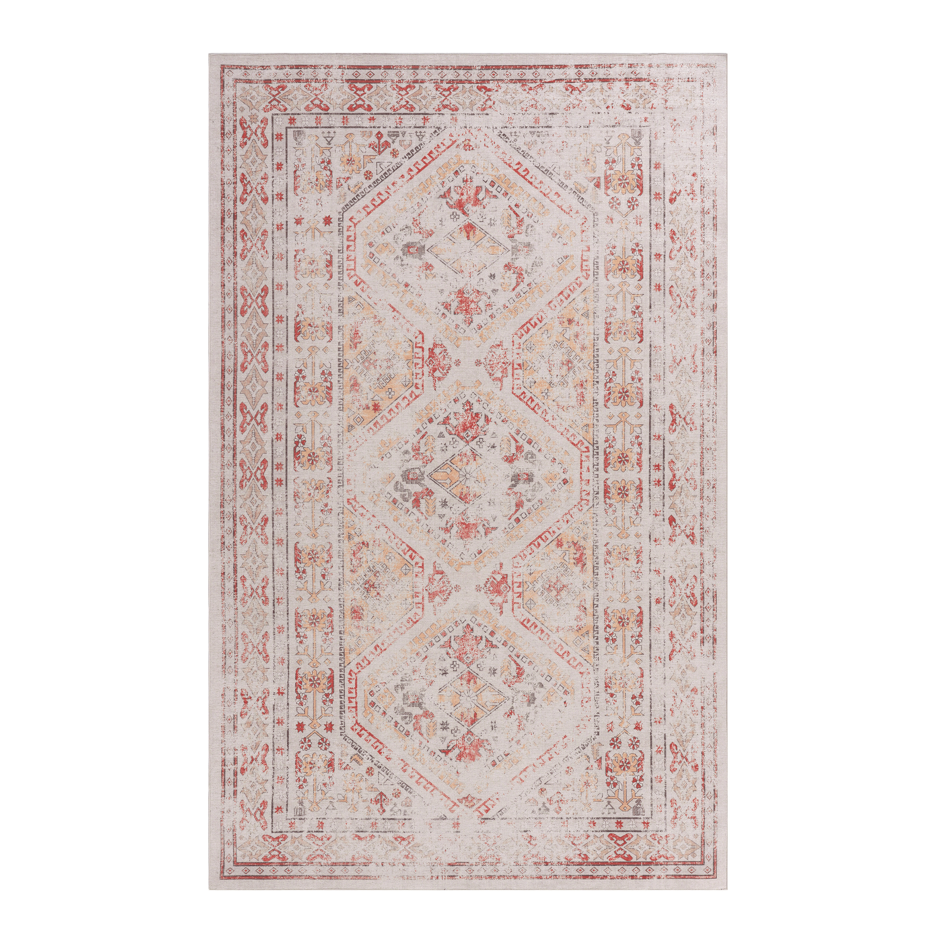 Washable Area Rug 2' x 3' Non-Slip Low Pile Chenille Doormat Rug Stain Resistant Indoor Carpet for Living Room Bedroom Kitchen Entryway