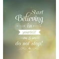 thumbnail image 3 of Saying Duvet Cover Set, Start Believing in Yourself and Do Not Stop Typographic Ornamental Art, Decorative 2 Piece Bedding Set with 1 Pillow Shams, Twin Size, Teal Yellow, by Ambesonne, 3 of 3
