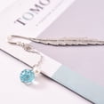 thumbnail image 2 of 2pcs Metal Feather Bookmark Classical Handmade Book Mark with Dry Flowers and Bead Pendant Creative Feather Shape Bookmarks School Office Supplies for Reader Students Teachers, 2 of 7