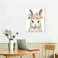 thumbnail image 2 of COMIO Rabbit Canvas Wall Art Nursery Artwork Canvas Animal Picture With Flowers Cute Wall Art Bunny Funny Animal Picture Wall Decor Bunny Nursery Picture Cute Rabbit Poster Painting, 2 of 4
