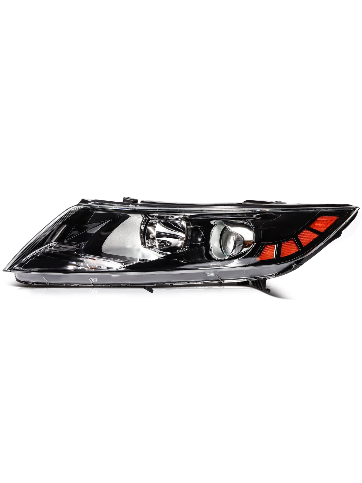 ECCPP Headlight assembly Fit 2011-2013 for Kia Optima Black Housing Amber Reflector Pair Headlights 921012T121