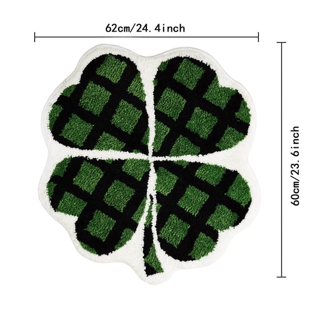 Tapetes decorativos para el Día de San Patricio, antideslizantes, lavables, absorbentes, para baño, dormitorio, sala de estar, suaves y con mechones, para decoración de baño.