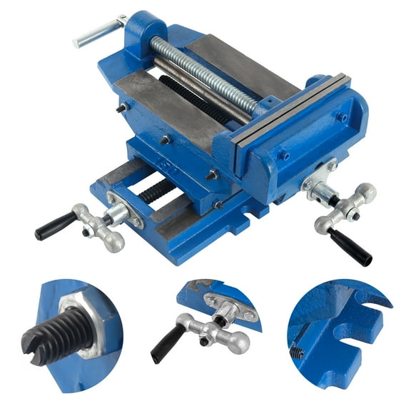 Adjustable 6 in Cross Slide Vise, Precision Adjustment, Low Profile, Drill Press Milling Vise, for Metal Processing, Workshop Fixturing, Component Repair​
