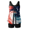 thumbnail image 6 of Purcolt Women's Two Piece Tankini Swimsuits Funny 4th of July Patriotic American Graphic Crop Tank Top with Boyshorts Bathing Suits Summer Beach Swimwear, 6 of 7