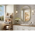 thumbnail image 4 of Lumora 38"x22" Deep Framed Bathroom Mirror Oval Wall-mounted Mirror with Aluminum Frame, Gold, 4 of 6