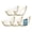 Gold Glitter, variant on Posh Setting - Plastic Serving Bowls for Party Angled Bowls Disposable Chip Bowls Candy Bowls for Party Table Salad and Fruit Bowls for Buffets Wedding Serving Bowls-Clear, 8 OZ, 5 Pack