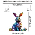thumbnail image 5 of Vggrvlo Stained Glass Window Hanging Acrylic Colourful Rabbit Suncatcher Housewarming Gift for Mom, Grandma for Christmas Tree Decoration, Birthday Gift for Mom, 5 of 7