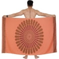 thumbnail image 4 of HAPPY BAY Men's Standard Casual Sarong Long Pareo Beach Wrap One Size Red-M402 Summer Vacation Party, 4 of 4