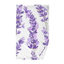 Lavender Flowe Cotton Face Towels Absorbent Hand Towel Soft Bathroom Towel for Kitchen Hotel Decoration
