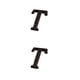 thumbnail image 3 of Ounissouiy Letras de metal negro para puertas Fácil de instalar y decoración efectiva T confiable y duradera t 2Conjunto, 3 of 6