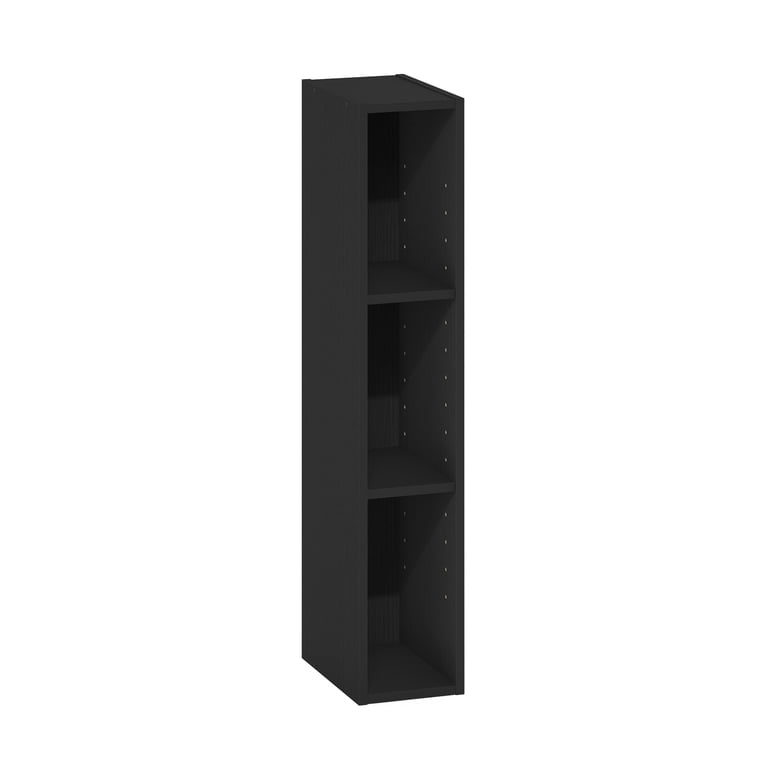 Furinno Fulda 3-Tier Narrow Bookshelf, Dark Wood photo 7