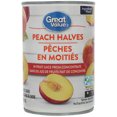 thumbnail image 1 of Great Value Peach Halves in Fruit Juice from Concentrate, 1 of 4