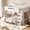 White, variant on HICOMILA Twin/Twin XL Over Full Composite Wood Bunk Bed with Integrated Wardrobe, Detachable Climbing Wall, Full Length Safety Guardrails & Multi Storage Compartments, White