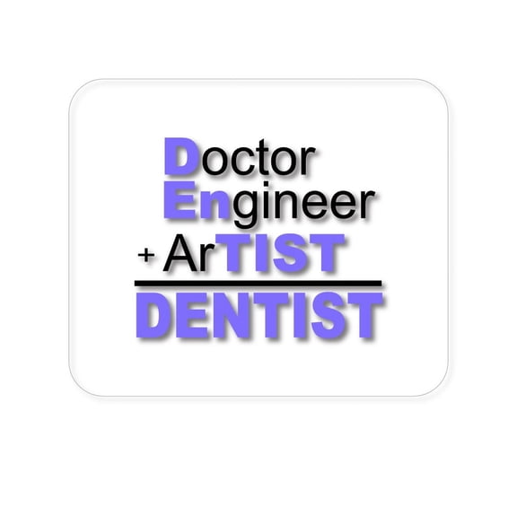 DistinctInk Mouse Pad - 1/4" Foam Rubber - Doctor Engineer   Artist = Dentist