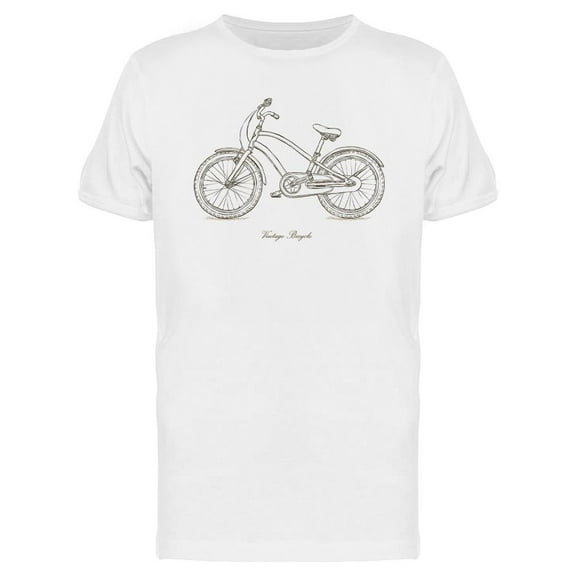 Vintage Bicycle Sketch T-Shirt Men -Image by Shutterstock, Male Medium