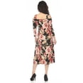 thumbnail image 3 of White Mark Women's Cold Shoulder 3/4 Sleeve Dress, 3 of 6
