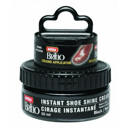 moneysworth & best instant shoe shine cream kit with dauber, black, 50 (Best Shoe Shine Box)