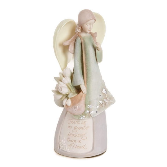 Foundations Friend Angel Stone Resin Figurine, 7.5"