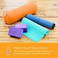 thumbnail image 4 of Sol Living Yoga Blocks 2 Pack High Density EVA Foam Yoga Cushion Stretching Pilates Meditation Exercise Equipment Support Deepen Poses Odor Free Non Slip Yoga Accessories - 4" x 6" x 9"- Purple, 4 of 9