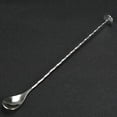 thumbnail image 1 of facefd Stainless Steel Cocktail Bar Spoons Spiral Pattern Drink Shaker Muddler Stirrer Twisted Mixing Spoon, 1 of 8