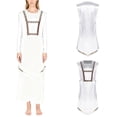 thumbnail image 2 of Aislor Liturgical Dancewear for Women Sleeveless Side Lace-up Church Worship Praise Dance Tunic Dress White XL, 2 of 6