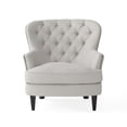 thumbnail image 5 of YYAo Modern Accent Chairs with Ottoman,Comfy Light Gray Armchair for Bedroom,Living Room Upholstered Sofa Chair Reading Chair for Small Spaces, 5 of 14