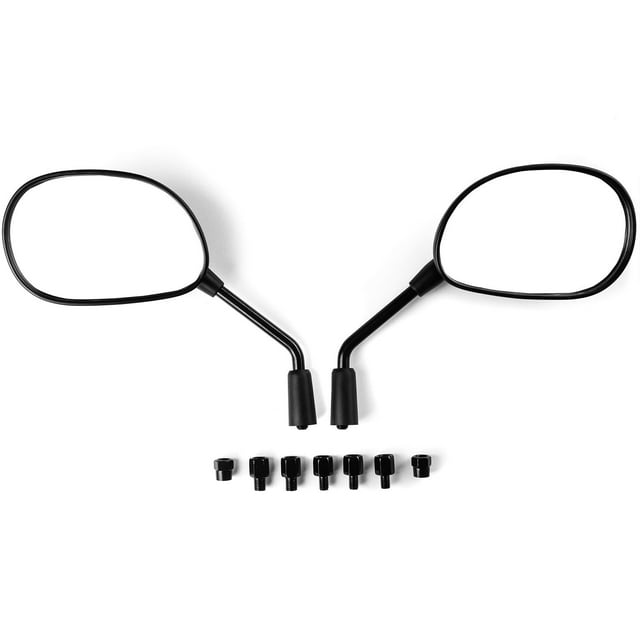 Krator Universal Black Motorcycle Mirrors Compatible with Kawasaki Vulcan Classic Custom 900