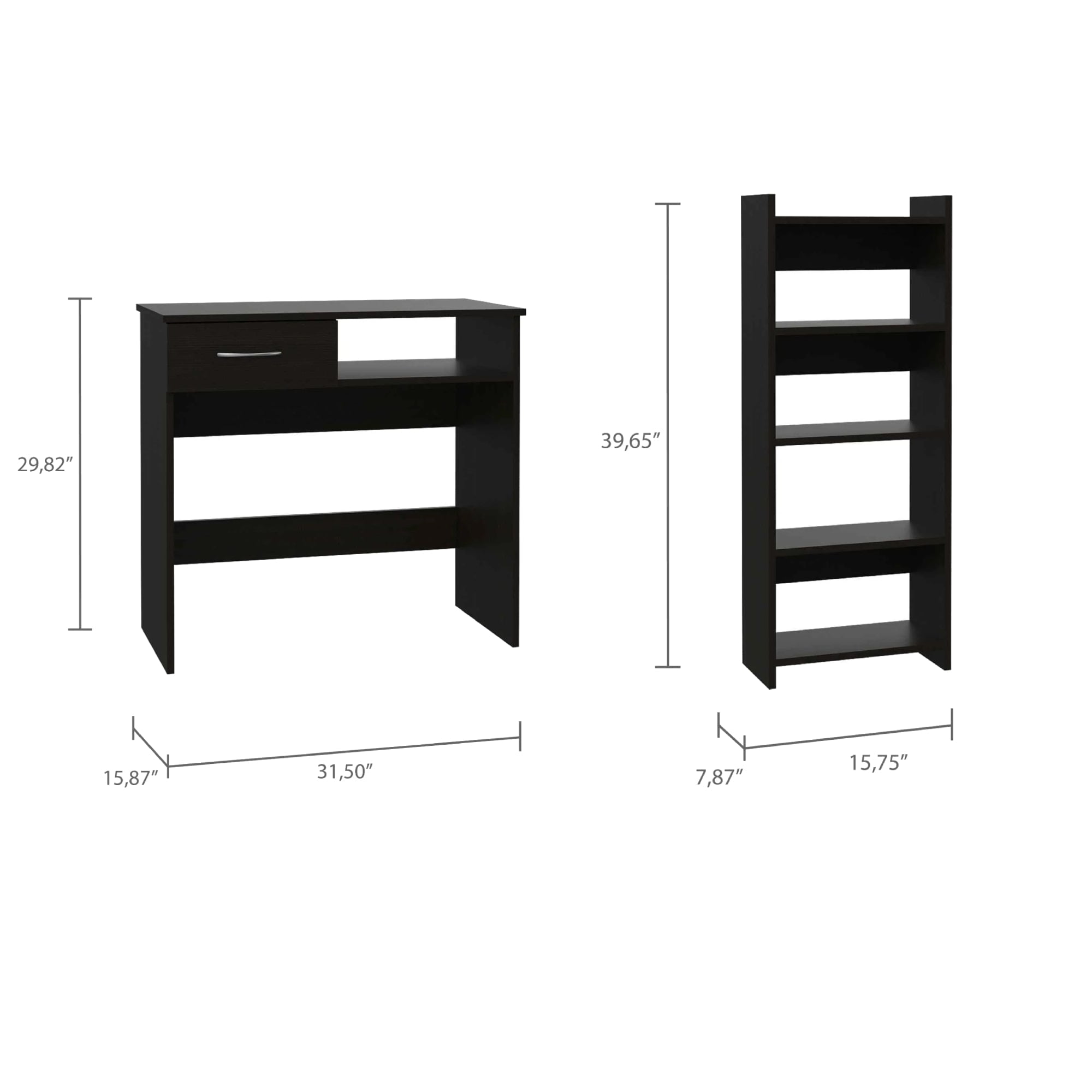 Boahaus Tainan Modern Desk, for Adults, Black