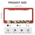 thumbnail image 3 of Santa's Sleigh with Reindeer License Plate Frames 2 Pack Santa Sleigh Merry Christmas Reindeer Car Tags Frames Holder Car Accessories US Canada Standard Quality Aluminum Metal License Plate Cover, 3 of 6