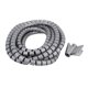 thumbnail image 1 of Uxcell 5M 20mm Organizador de Cables Flexible Tubo Envoltura Espiral con Clip Gris, 1 of 3