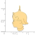 thumbnail image 3 of 14k .013 Depth Engravable Girl Head Charm XM102/13, 3 of 4
