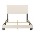 thumbnail image 3 of CorLiving Celeste Off-White Boucle Fabric Upholstered Adult Bed with Headboard, Box Spring Required, 3 of 8