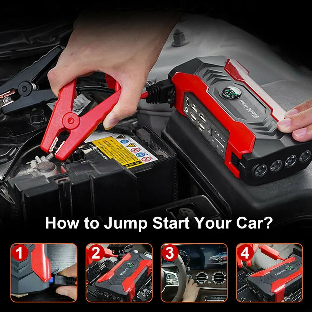 99800mAh Car Jump Starter Booster Jumper Box Power Bank Battery Charger Portable Fast Charging
