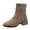 Khaki Boots, variant on hopeusnice Round Toe Stretch Chunky Heel Ankle Boots Women Suede Fashion Boots for Street Style Black 35