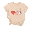 thumbnail image 3 of cocolona Womens Crew Neck Short Sleeve T-Shirts Valentine's Day Love Graphic Tees Summer Casual Tops, 3 of 3