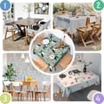 thumbnail image 4 of Boston Terrier Floral Flowers Square Tablecloth,Waterproof Square Table Cover,Wipeable Spillproof Washable Table Cover for Home Kitchen Party Decor 42"X42"(107x107cm), 4 of 6