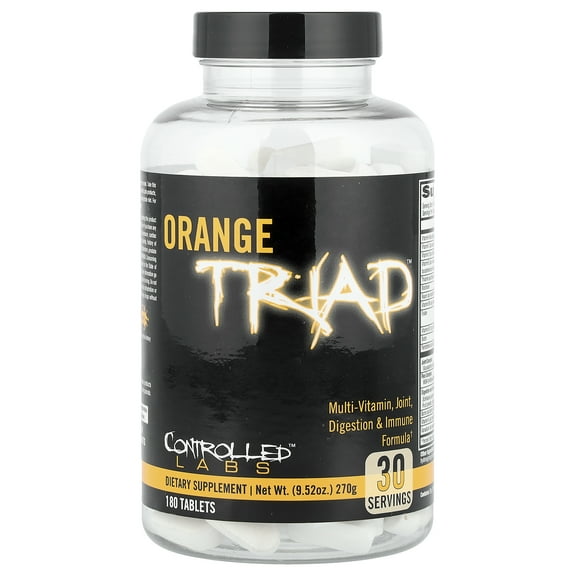 Controlled Labs Orange Triad, Multi-Vitamin, Joint, Digestion & Immune Formula, 180 Tablets
