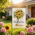 thumbnail image 4 of Hodwiequ Sunflower Double Sided Garden Flag 17.7X11.8In Outdoor Yard Porch Decoration Happy Spring Summer Decor Welcome Flag For Home Garden Decor Multicolor 45X30Cm, 4 of 6