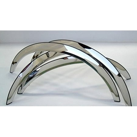 QMI Fender Trim 4 Piece Set 275504 Stainless Steel Mirror Finish 2 Inch Wide 1/2 Arch
