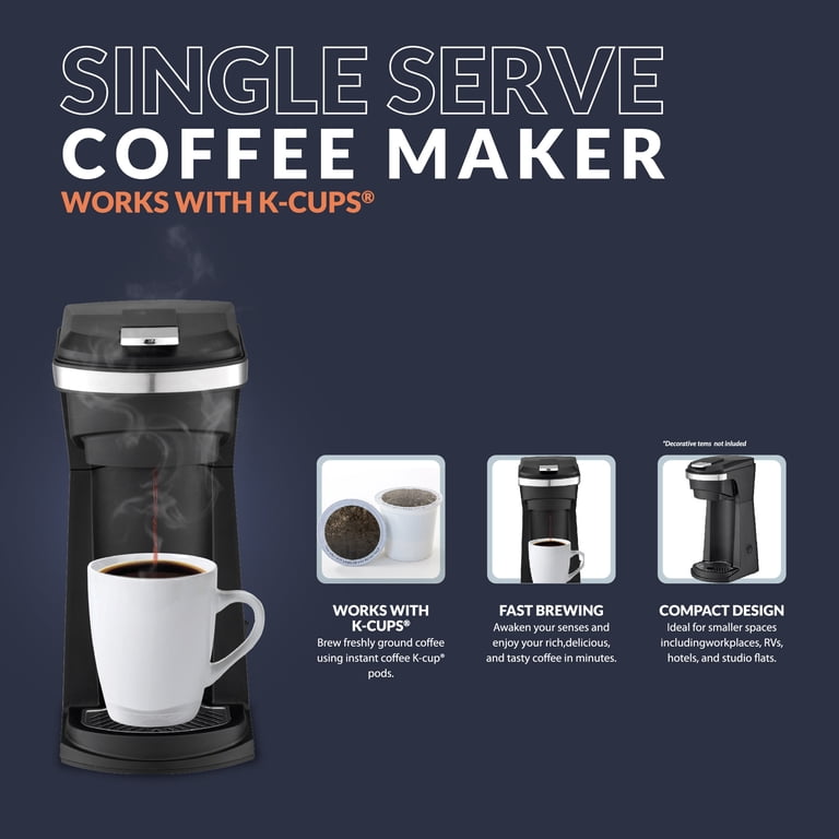 Newhouse Hardware, Single-Serve Coffee Maker, NHCM-001-K, Black
