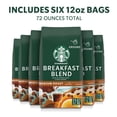 thumbnail image 3 of (6 pack) Starbucks Breakfast Blend, Ground Coffee, Medium Roast Hot or Iced Coffee, 12 oz (6 Bags), 3 of 11