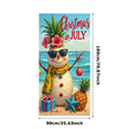 thumbnail image 3 of Tropical Pineapple Christmas Banner Summer Holiday Decorative Beach Scene for Party Celebration Beach Vacation, 3 of 8