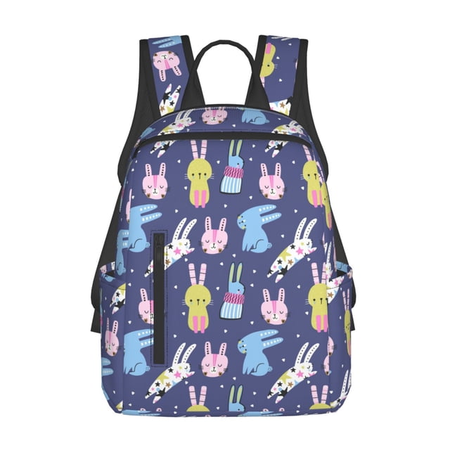 Fotbe Cartoon Rabbit Mochila Ligera para Hombres y Mujeres - Duradera y Resistente al Agua, Ideal para Escuela, Trabajo, Viajes y Uso Diario