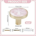 thumbnail image 2 of 4 Packs Drawer Knobs Gold Dresser Knob Zinc Alloy Pulls Handles Mother of Pearl Furniture Knobs Accessories for Kitchen Cabinet Dresser Drawers Door Decorative 1.2" Diameter Pink making, 2 of 9