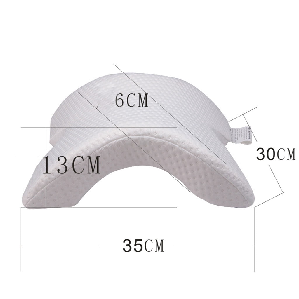 MANNYA Memory Foam Pillow Tunnel Slow Rebound Pressure Pillow Arm Pillow Spooning Pillow Arched Neck Cervical Pillow for Travel