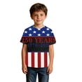thumbnail image 4 of 250th Anniversary Usa Shirt Kids Crewneck Pullover Casual Short Sleeve Graphic Tees 4th of July Shirts for Boys Girls Daily Wear, 4 of 5